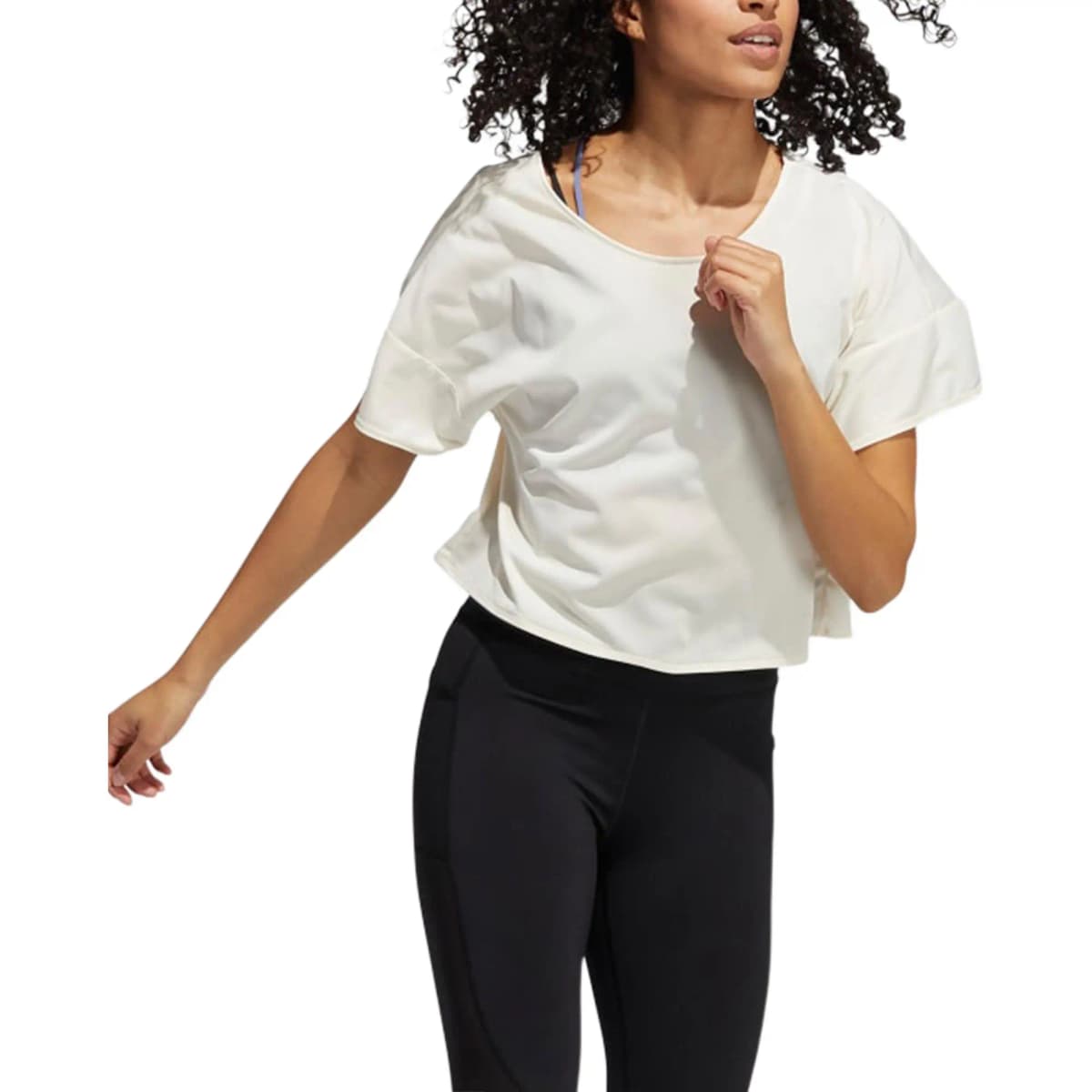 Adidas Qadın Crop Top Ekru 4