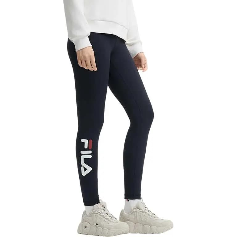 FILA ORIGINALE Athletic Casual Versatile Knit Leggings Women's Legend Blue 4