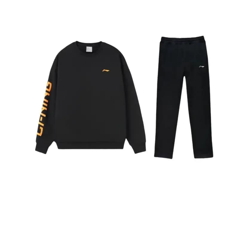 LiNing Unisex İdman Geyimi Dəsti Qara