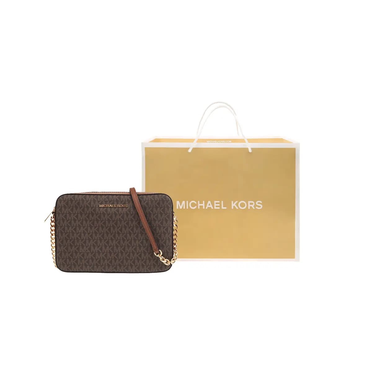MICHAEL KORS Dəri Çiyin Çantası Qadın Qəhvəyi 5