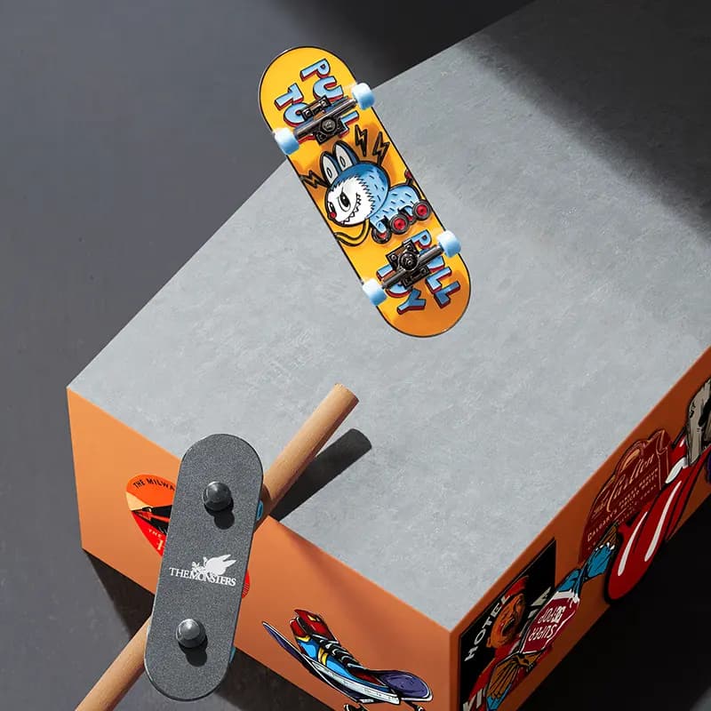 POP MART Elf Toy Collection Labubu The Monsters Fingerboard Badge Badges 3