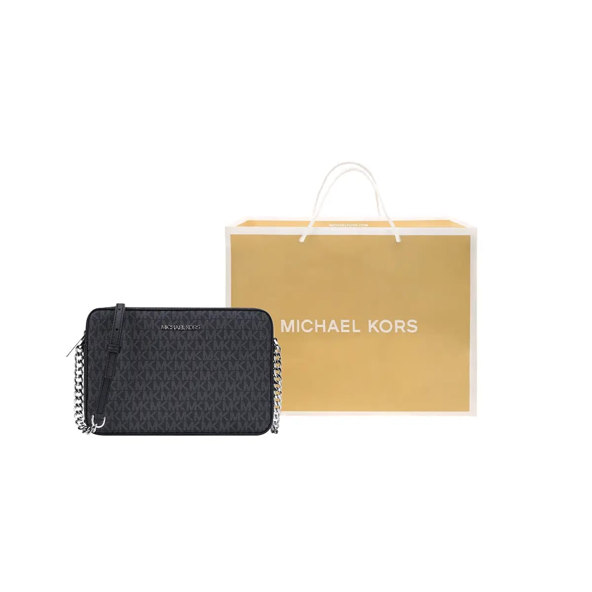 MICHAEL KORS Dəri Kamera Çantası Qadın Qara 6