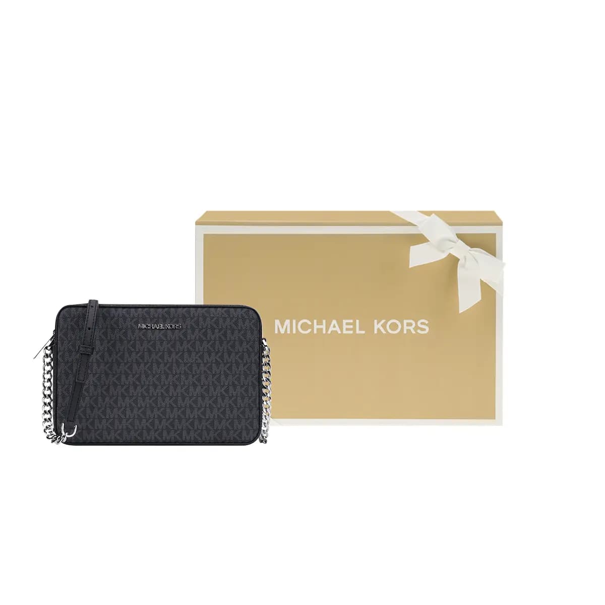 MICHAEL KORS Dəri Kamera Çantası Qadın Qara 7