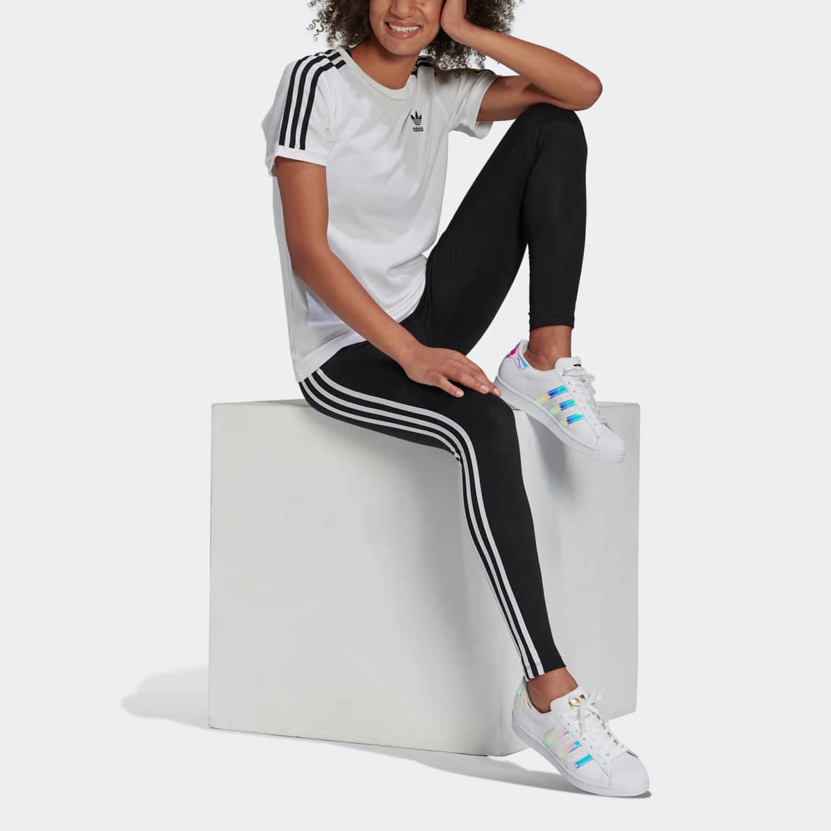 adidas Originals Trefoil Qadın Leggins Qara 4