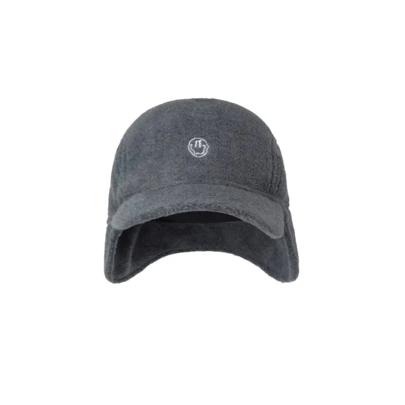 FREE RABBITⅡ Korean Trendy Brand Smiley Face Embroidery Multicolor Trapper Hats Unisex 3