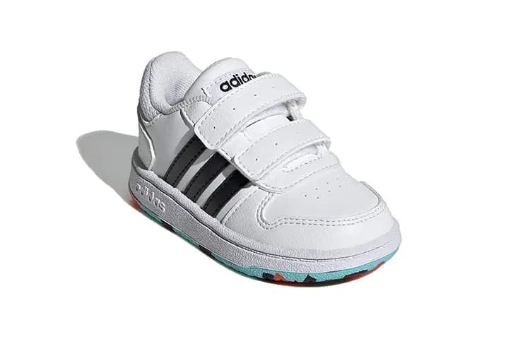 Adidas Neo Hoops 2.0 Low-Top Uşaq Ayaqqabısı Ağ/Qara 3
