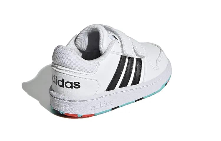 Adidas Neo Hoops 2.0 Low-Top Uşaq Ayaqqabısı Ağ/Qara 4