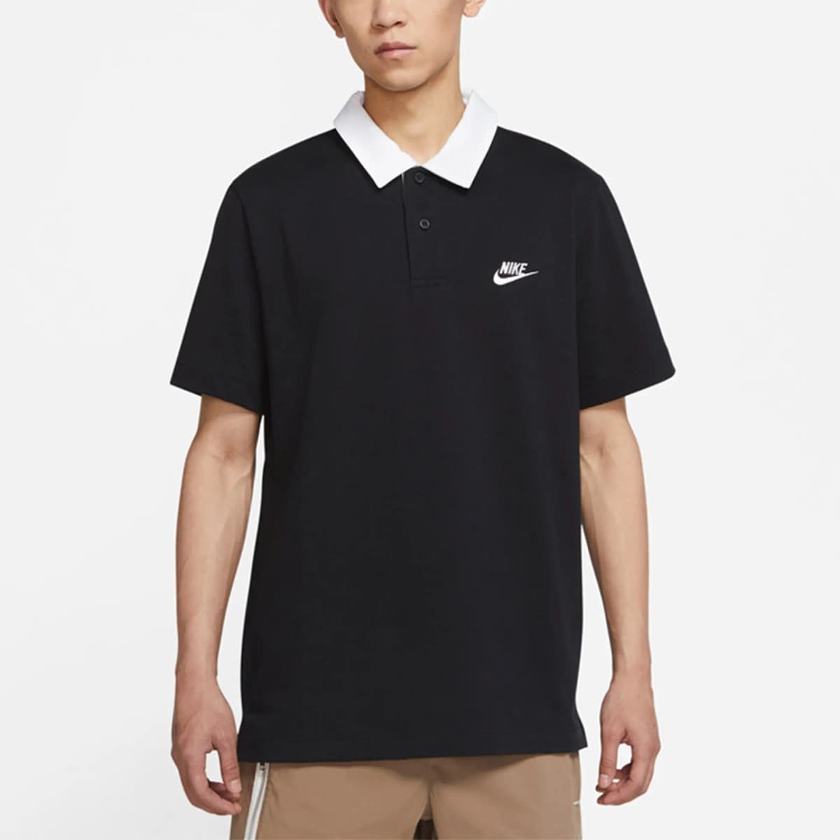 Nike Nsw Spe Ss Rugby Polo Yaxa Köynək Kişi Qara 3