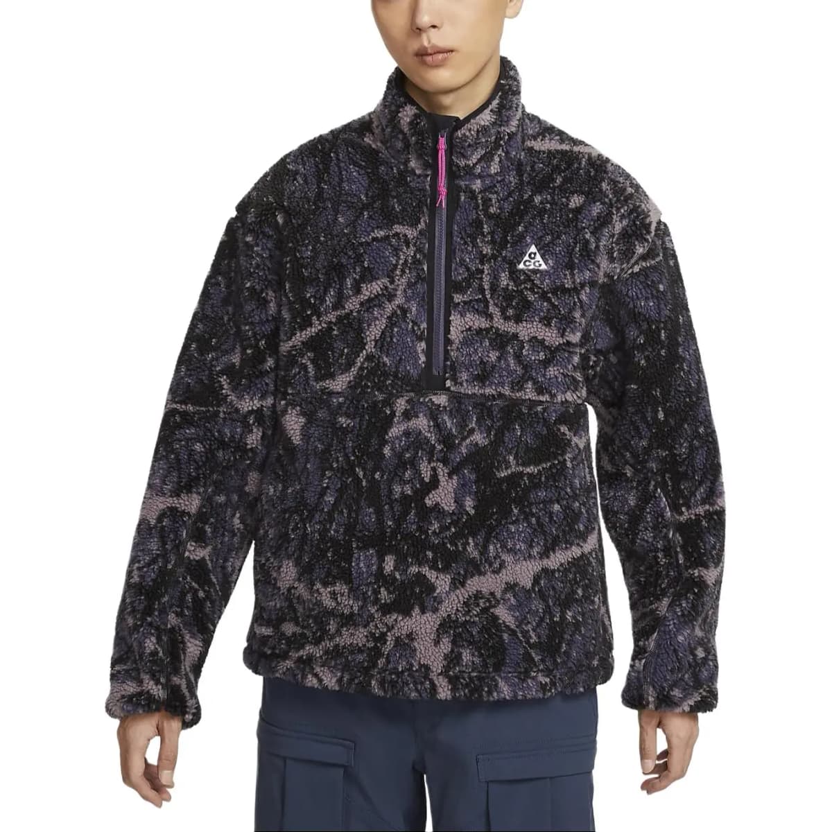 Nike ACG Fleece Ceket Kişi Bənövşəyi/Qara/Ağ