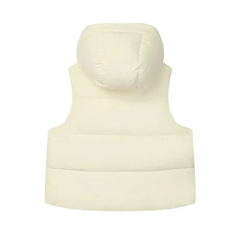 FILA ORIGINALE Versatile Warm Hooded Vest Women's Light Dye Yellow 2