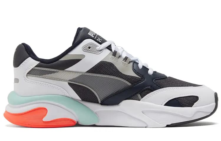 PUMA X Ray Millenium Qaçış Ayaqqabısı Ağ/Qara/Narıncı 2