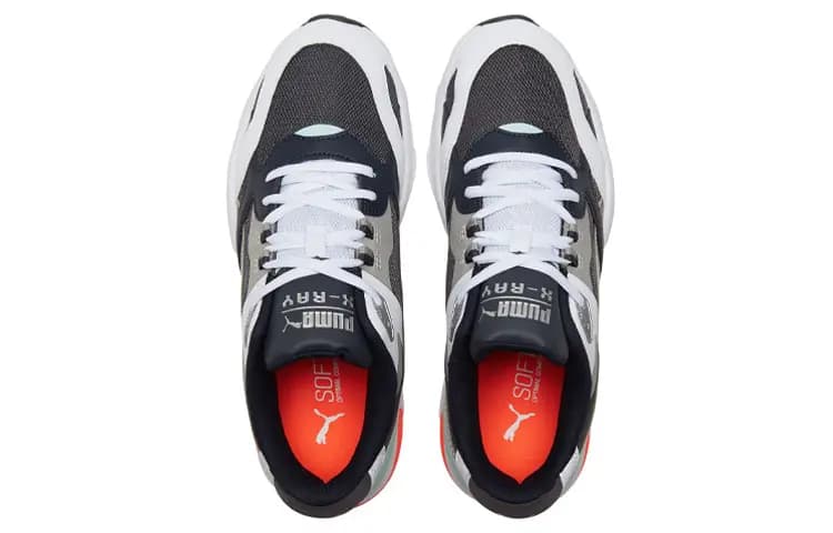 PUMA X Ray Millenium Qaçış Ayaqqabısı Ağ/Qara/Narıncı 3