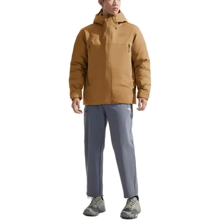 THE NORTH FACE Mountain Range Waterproof Warm Loose Comfortable Down-Filled Jacket Men's Geologic Brown 2