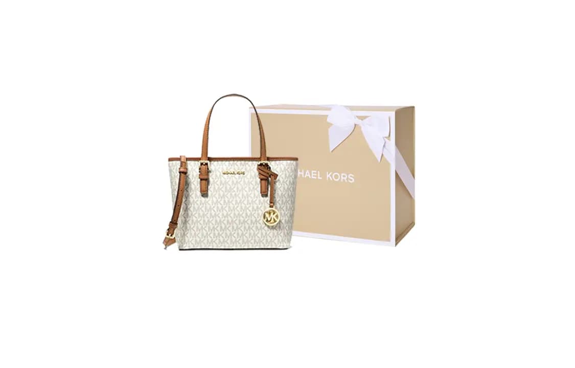 MICHAEL KORS Jet Set Travel Extra-Small Logo Top-Zip Tote Bag 4