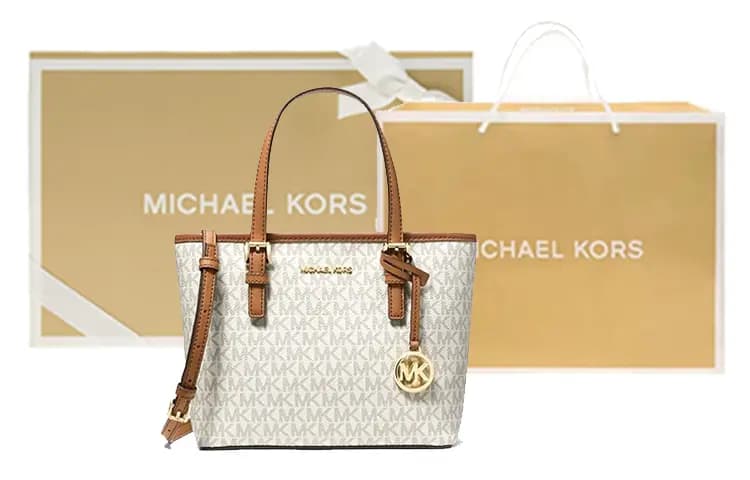 MICHAEL KORS Jet Set Travel Extra-Small Logo Top-Zip Tote Bag 6