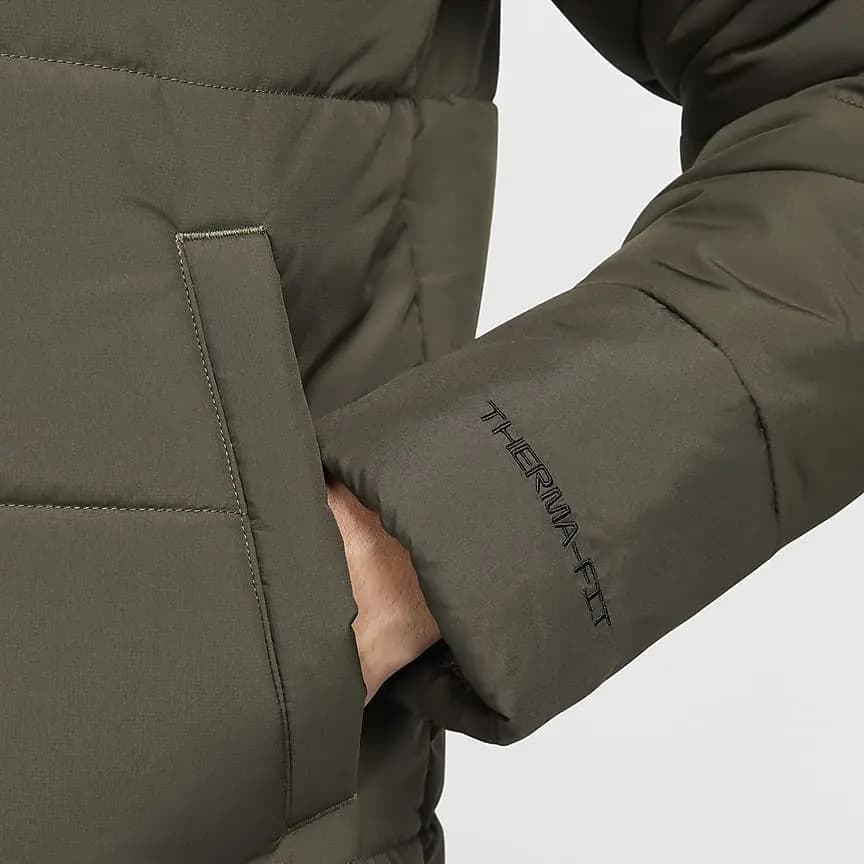Nike Air Puffer Jackets Men Khaki Green 4