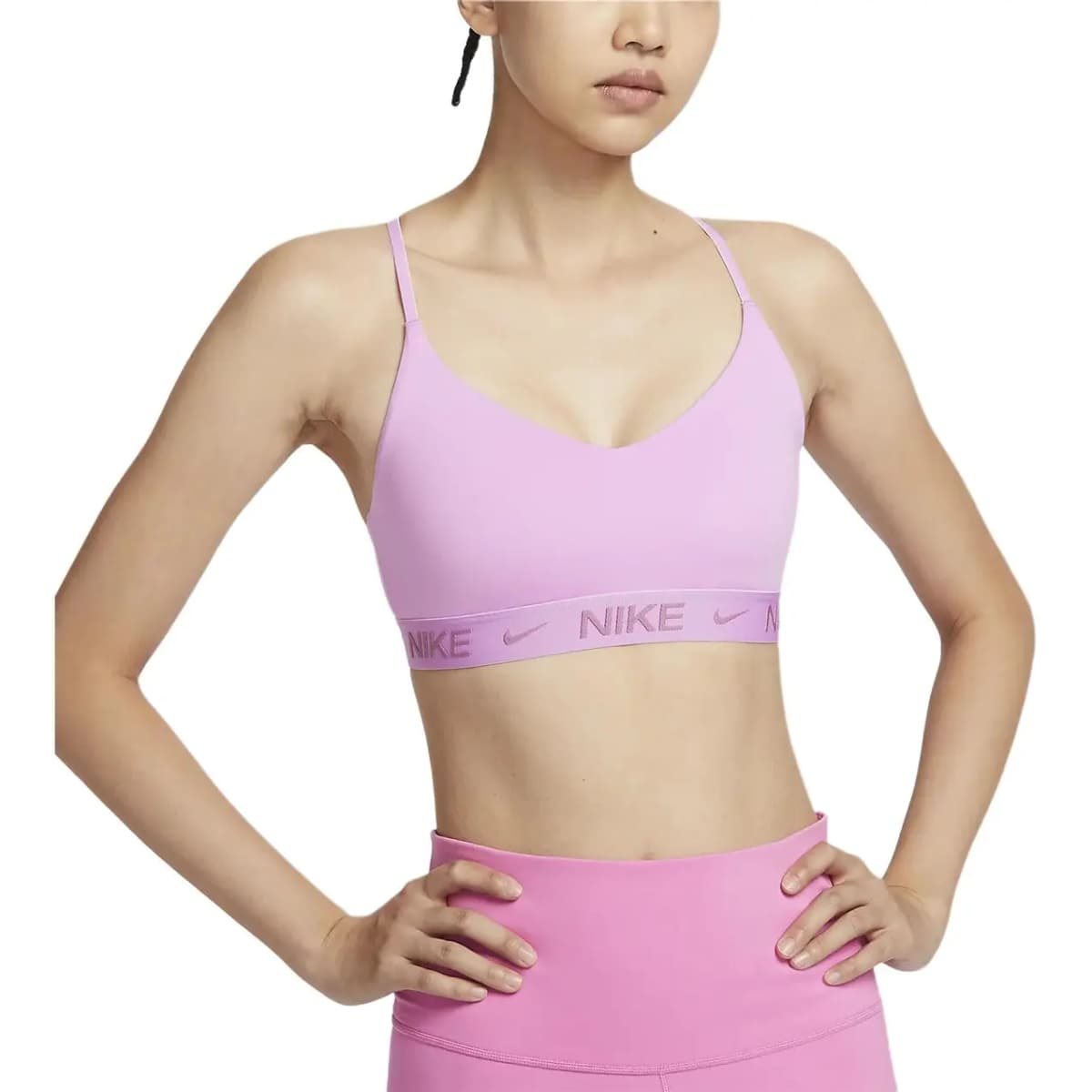 Nike IndyDri Fit Qadın İdman Alt Paltarı Çəhrayı