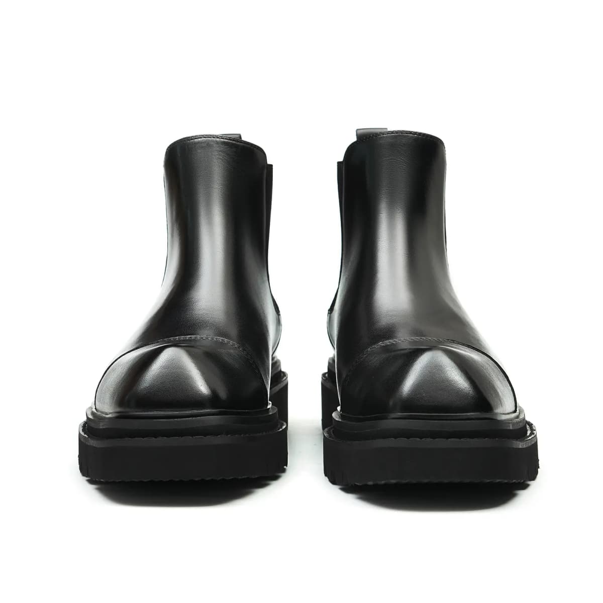 ASTON M.JAZZ Cow Leather Chunky Sole Soft Leather Retro British Casual Chelsea Boots Men's 4