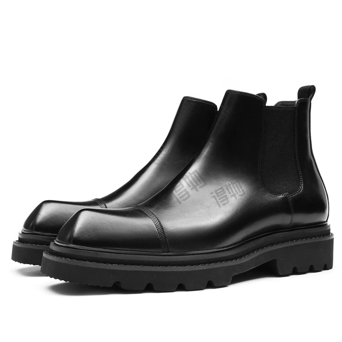 ASTON M.JAZZ Cow Leather Chunky Sole Soft Leather Retro British Casual Chelsea Boots Men's 3