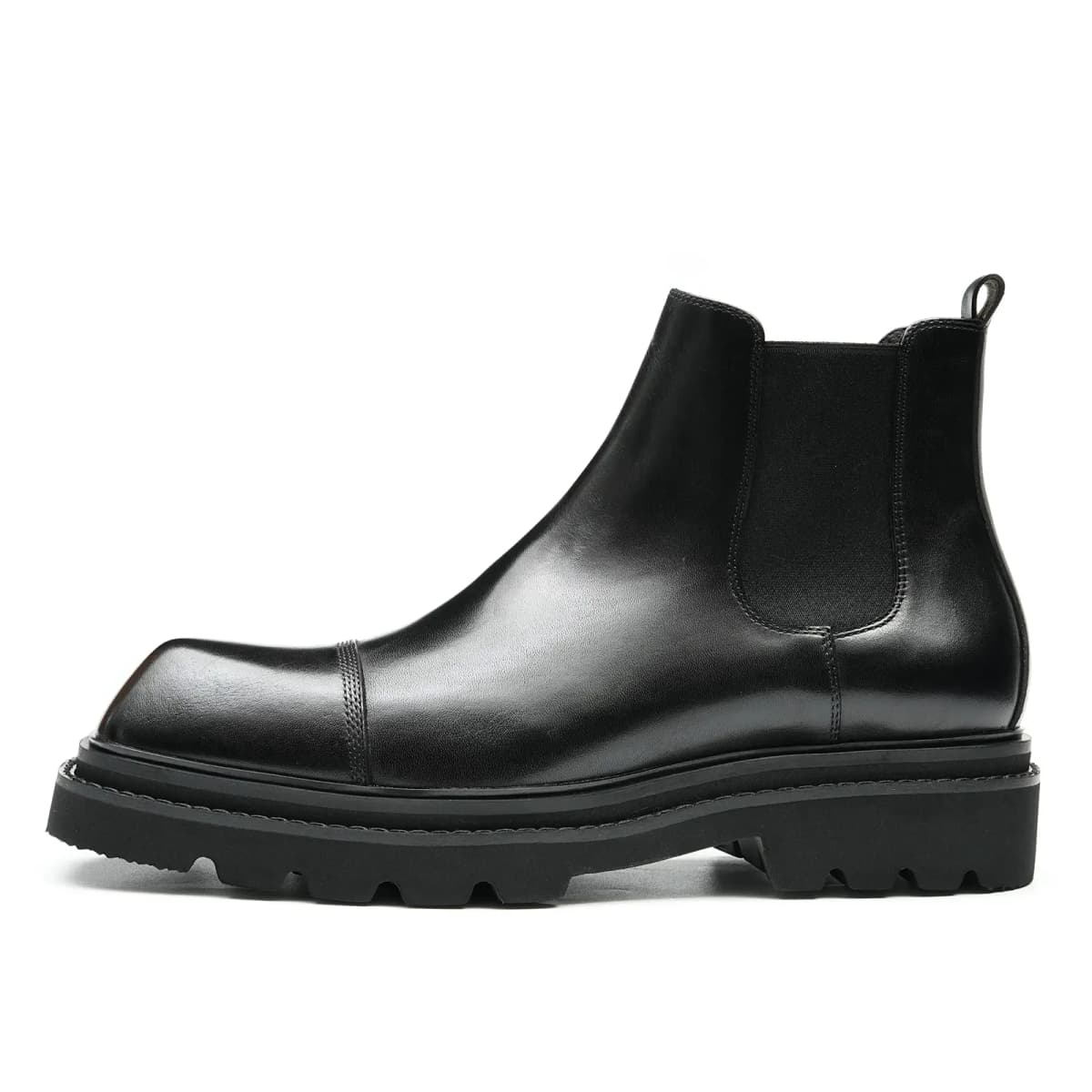 ASTON M.JAZZ Cow Leather Chunky Sole Soft Leather Retro British Casual Chelsea Boots Men's