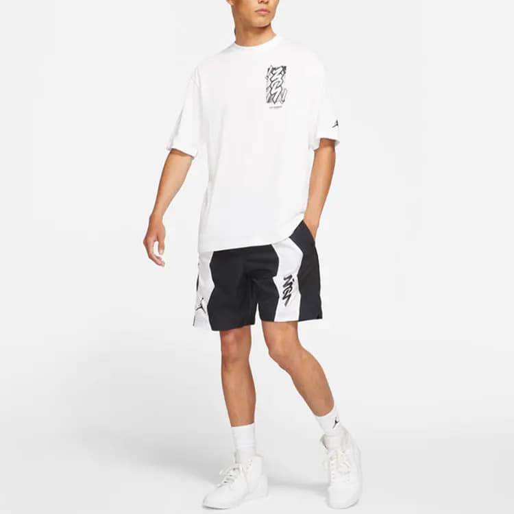 Jordan DRI-FIT ZION Color-Block Woven Quick-Dry Sport Basketball Shorts Men's Black 3