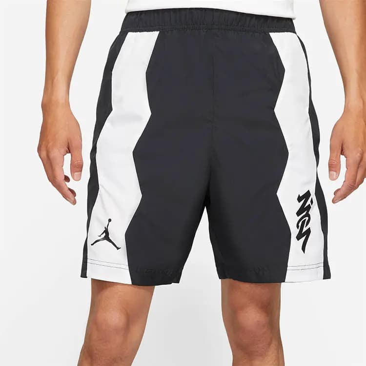 Jordan DRI-FIT ZION Color-Block Woven Quick-Dry Sport Basketball Shorts Men's Black 5