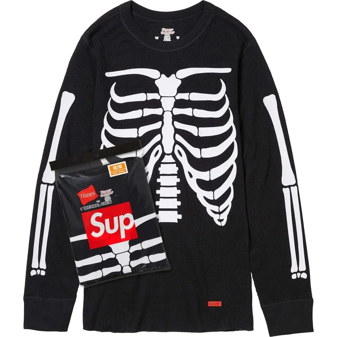 Supreme Hanes Bones Thermal Crew 1 Pack Woodland Camo