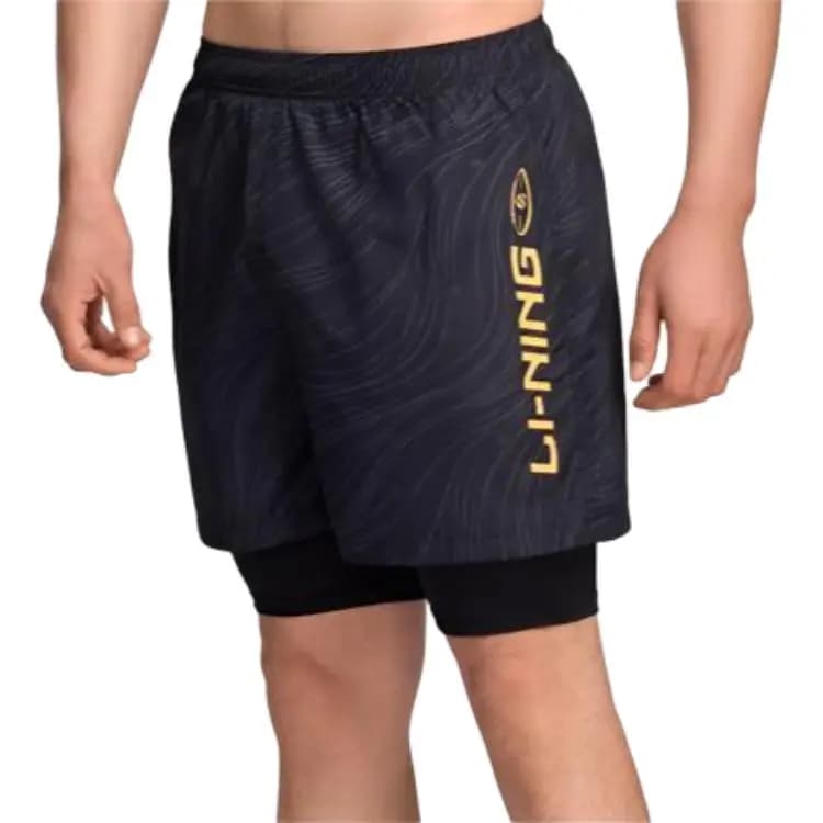 LiNing Swimming Series Kişi Üzgüçü Şortu Qara 4