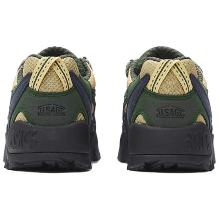 U.Sage Asics GEL-PICKAX Unisex Outdoor Ayaqqabısı Qara/Yaşıl 5