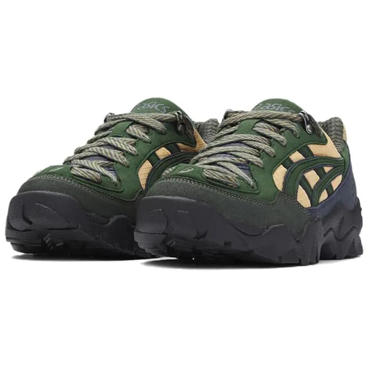 U.Sage Asics GEL-PICKAX Unisex Outdoor Ayaqqabısı Qara/Yaşıl 3