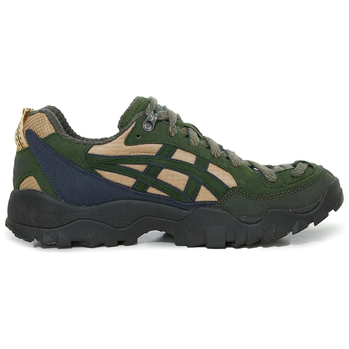 U.Sage Asics GEL-PICKAX Unisex Outdoor Ayaqqabısı Qara/Yaşıl 2