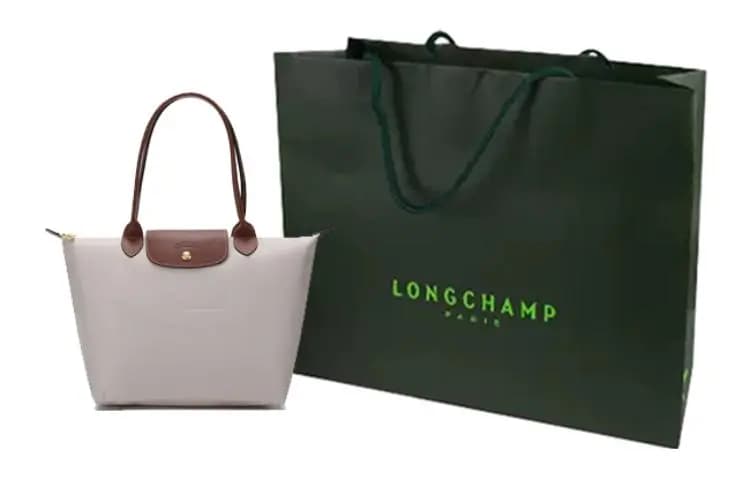 LONGCHAMP Le Pliage Neylon Çiyin Çantası Qadın Kağız Rəngi 8