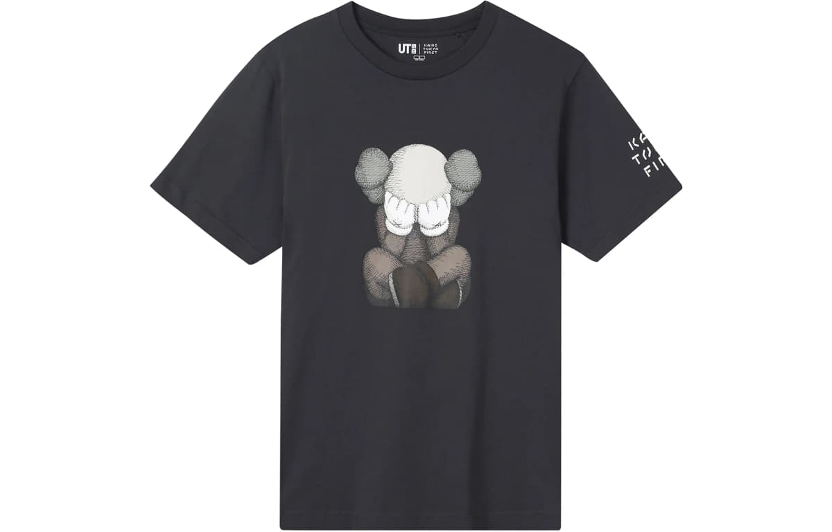 UNIQLO x kaws Köynək Unisex Tünd Boz