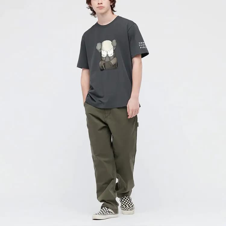 UNIQLO x kaws Köynək Unisex Tünd Boz 3