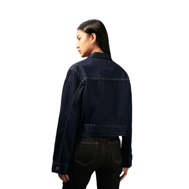 CALVIN KLEIN Denim Jacket Qadın Tünd Göy 4