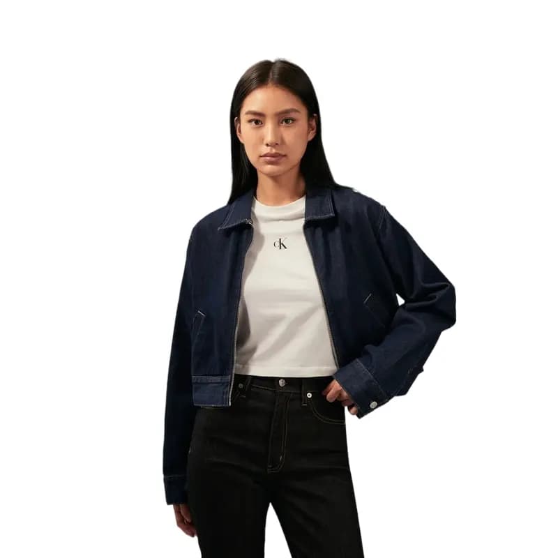 CALVIN KLEIN Denim Jacket Qadın Tünd Göy 3