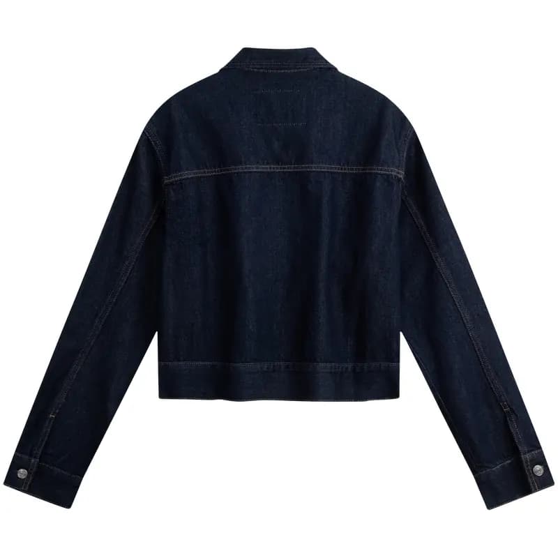 CALVIN KLEIN Denim Jacket Qadın Tünd Göy 2