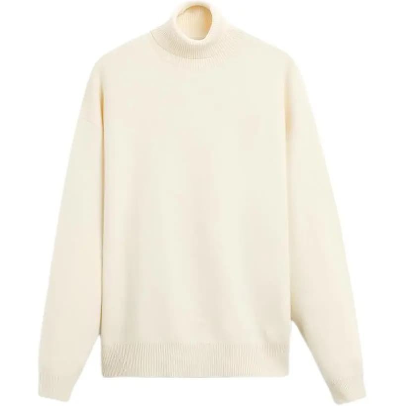 ZARA Loose Casual Mock Neck Long Sleeve Knit Sweater Men's 4