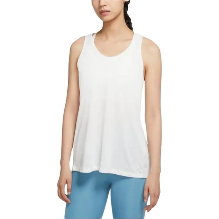 Nike YOGA DRI-FIT Qadın İdman Maykası Ağ