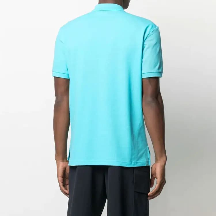 MOSCHINO SS21 Bear Print Kişi Polo Köynəyi Mavi 4