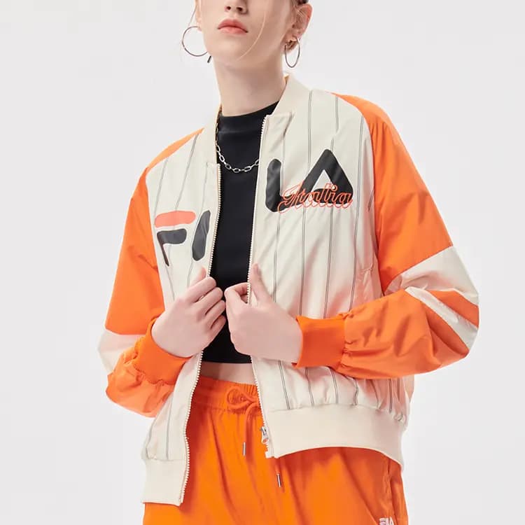 FILA FUSION Baseball Jerseys Qadın Scallion Print 3