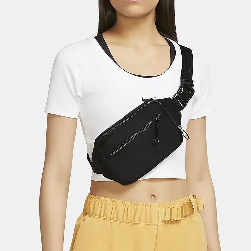 Nike Fabric Crossbody Bag, Sling Bag, Fanny Pack Regular Unisex Black 6