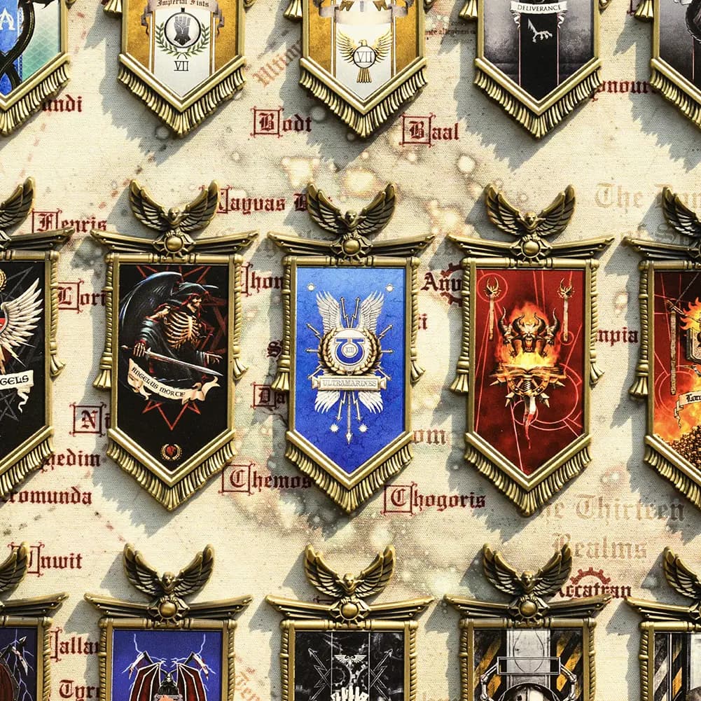 STARFORGED Warhammer 30K Horus Heresy Merch 1st Black Guard Regiment Banner Anime / Games Fridge Magnets 6
