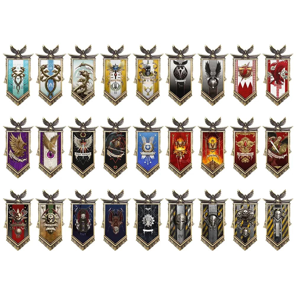 STARFORGED Warhammer 30K Horus Heresy Merch 1st Black Guard Regiment Banner Anime / Games Fridge Magnets 4