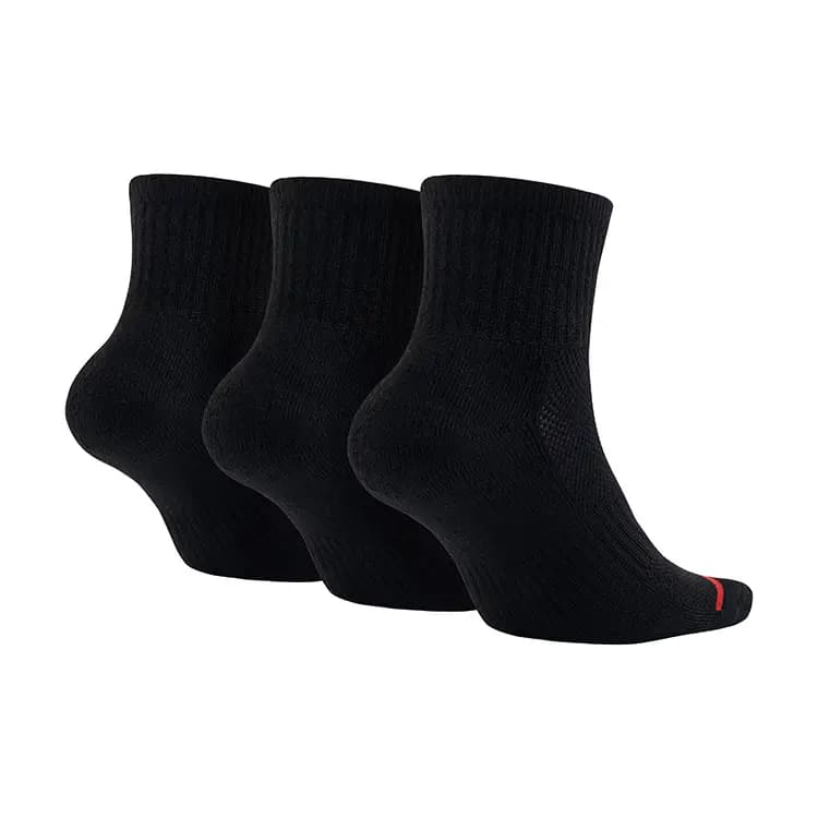 Jordan Lightweight Comfortable Thick Socks 3-Pack Black Youth 2