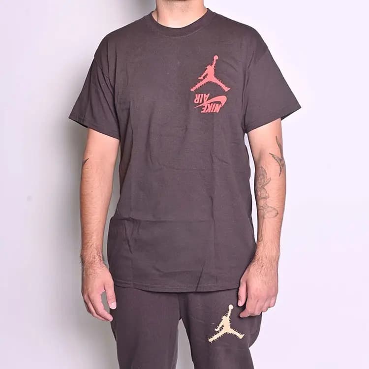 Travis Scott Cactus Jack x Jordan Unisex Köynək Şokolad 3