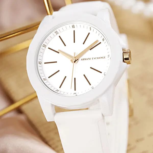 ARMANI EXCHANGE Saat Qadın Ağ 3