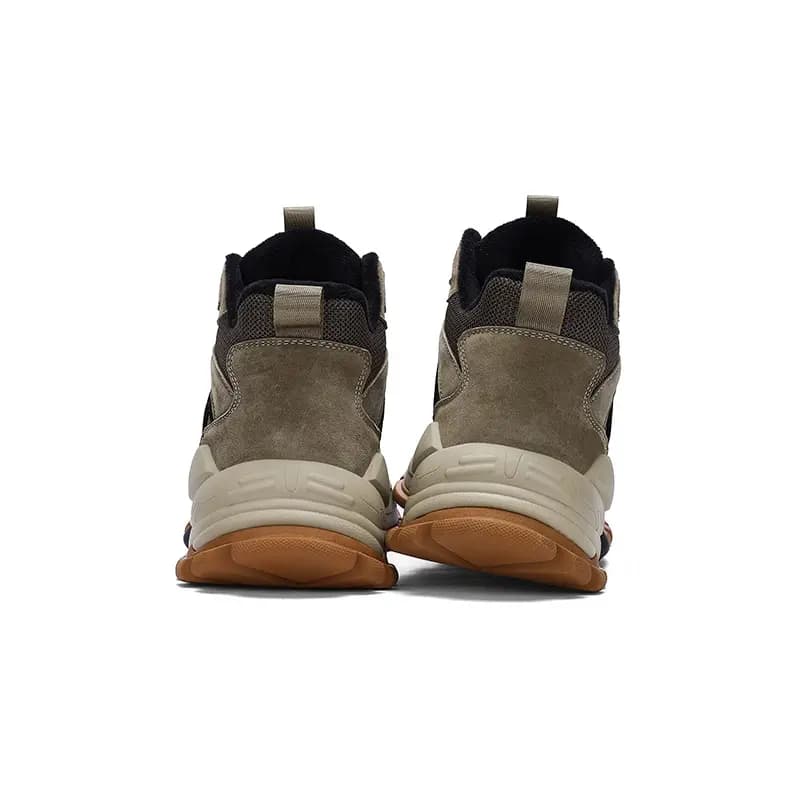 JEEP SPIRIT Warm Wear Resistant Winter Men's Shoes Outdoor Hiking Trekking Breathable Commute Fleece Lined Windproof Vintage Versatile Casual Sport Thick Sole Fashion Short Shaft Snow Boots Men's Dark Forest Green 6