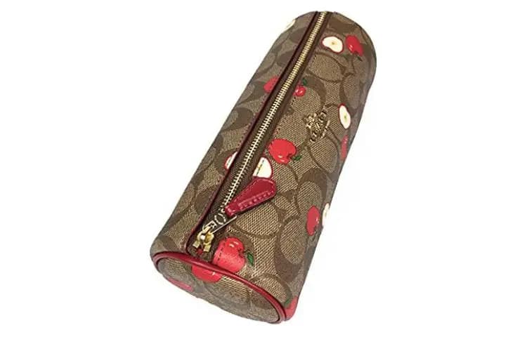 COACH Monogram Qadın Kosmetika Çantası Xaki 4