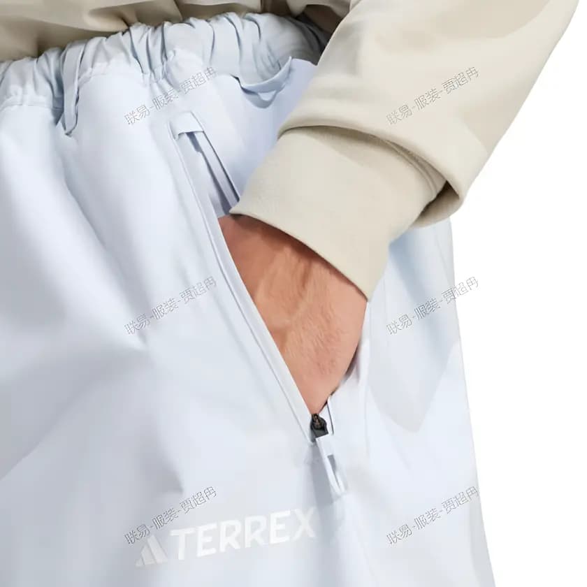 adidas FW24 XPERIOR 2L RAIN.RDY INSULATED BIB Loose Waterproof Windproof Wear-Resistant Warm Padded Ski Pants Men's Light Blue 4